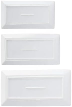 3-Piece Porcelain Serving Platters, Oven Safe, for Entertaining, Appetizer, Dinner, Dessert, 12.75 inch, 11, alternate view 3