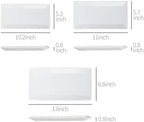 3-Piece Porcelain Serving Platters, Oven Safe, for Entertaining, Appetizer, Dinner, Dessert, 12.75 inch, 11, alternate view 5
