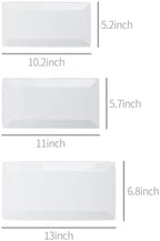 3-Piece Porcelain Serving Platters, Oven Safe, for Entertaining, Appetizer, Dinner, Dessert, 12.75 inch, 11, alternate view 6