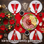 3-Piece Set 11.8 Inch Chilled Serving Tray with Compartments in 11.81 inches in diameter in Natural, alternate view 7