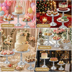 3 Piece Silver Cake Stand Set 8/10/12 Inch Metal Round Cupcake Stands Dessert Table Display Holders for Wedding, alternate