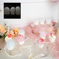 3-Piece Water Ripple Acrylic Cupcake Display Stand Set in Clear