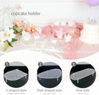 3-Piece Water Ripple Acrylic Cupcake Display Stand Set in Clear, alternate view 2