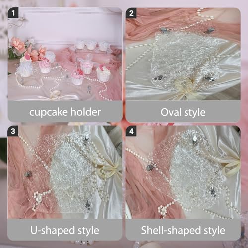 3-Piece Water Ripple Acrylic Cupcake Display Stand Set in Clear, alternate view 5
