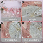 3-Piece Water Ripple Acrylic Cupcake Display Stand Set in Clear, alternate view 5