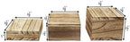 3-Piece Wooden Square Risers for Display Jewelry and Accessories Stand, Wood Display Stand, Oak Color in Oak, alternate view