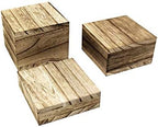 3-Piece Wooden Square Risers for Display Jewelry and Accessories Stand, Wood Display Stand, Oak Color in Oak, alternate view