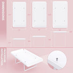 3 Pieces Cupcake Stand Holder, White Acrylic Dessert Table Display Set with Iron Support Legs for Birthday Candy, alternate
