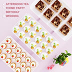 3 Pieces Cupcake Stand Holder, White Acrylic Dessert Table Display Set with Iron Support Legs for Birthday Candy, alternate