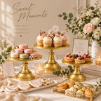 3 Pieces Gold Cake Stand, 8/10/12 Inch, Metal Wedding Cake Stand in Gold, alternate view 3