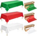 3 Roll 100FT x 54IN Christmas Plastic Tablecloth Roll with Slide Cutter Box