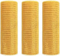 3 Roll Gold Deco Mesh Ribbon for Fall Wreath Making Supplies