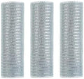 3 Roll Silver Deco Mesh Ribbon for Christmas Wreath Making Supplies