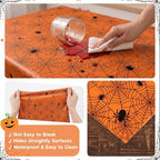 3 Rolls 100FT x 54IN Halloween Spiderweb Plastic Tablecloth with Cutter Box in Halloween Spiderweb, alternate view 6