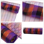 3 Rolls Halloween Fall Deco Mesh Ribbon for Wreath Making Supplies, alternate view 5