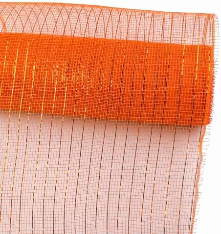 3 Rolls Orange Purple Stripe Deco Mesh Ribbon for Hallloween Wreath, alternate view 5