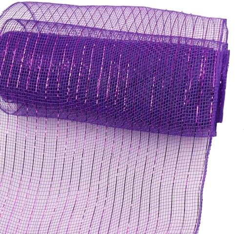 3 Rolls Orange Purple Stripe Deco Mesh Ribbon for Hallloween Wreath, alternate view 6