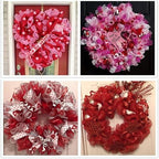 3 Rolls Snowball Red White Deco Mesh Ribbon for Christmas Wreaths, alternate view 2