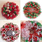 3 Rolls Snowball Red White Deco Mesh Ribbon for Christmas Wreaths, alternate view 3