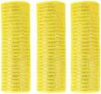 3 Rolls Yellow Deco Mesh Ribbon for Easter Wreath Making Supplies in Yellow