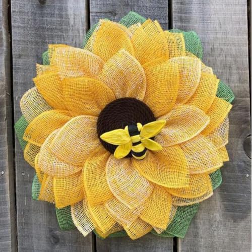 3 Rolls Yellow Deco Mesh Ribbon for Easter Wreath Making Supplies in Yellow, alternate view 3