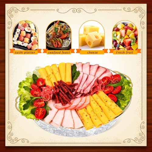 3 Set 11.8" Chilled Serving Tray Compartments for Parties, Gold in Gold, alternate view 4