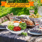 3 Set 11.8" Chilled Serving Tray Compartments for Parties, Natural in Natural, alternate view 2