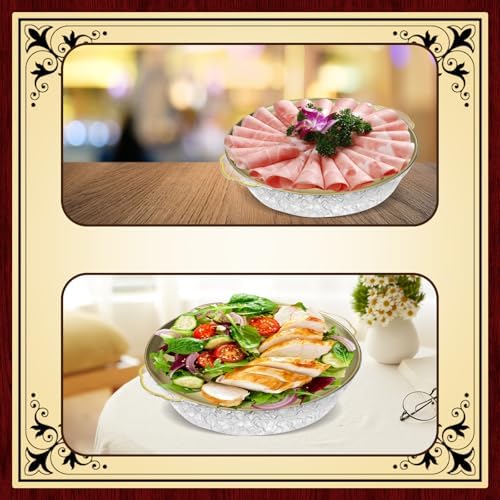3 Set 11.8" Chilled Serving Tray with Compartments in Clear, alternate view 6