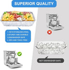 3 Set 16 x 9'' Chilled Serving Tray for Parties with Tong Scoop, Silver Cold Serving Trays with Compartment, alternate view 6