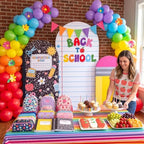 3 Set Back to School Arch Backdrop Covers 4ft 5ft 6ft in 4 ft, 5 ft, 6 ft in Multicolor, alternate view 5