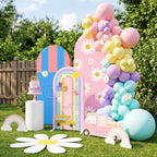 3 Set English Teacher Arch Covers for Birthday Cartoon Party in 4ft 5ft 6ft in multicolor, alternate view 3