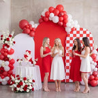 3 Set Red Checkered Arch Cover Arch Backdrop Cover in Red, alternate view 5