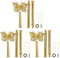 3 Sets 13.5” 3-Tier Cupcake Golden Stand Hardware Fittings, Metal Mold Butterfly Holder DIY Making for Fruit