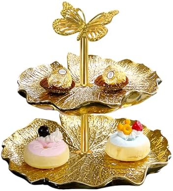 3 Sets 13.5” 3-Tier Cupcake Golden Stand Hardware Fittings, Metal Mold Butterfly Holder DIY Making for Fruit, alternate view