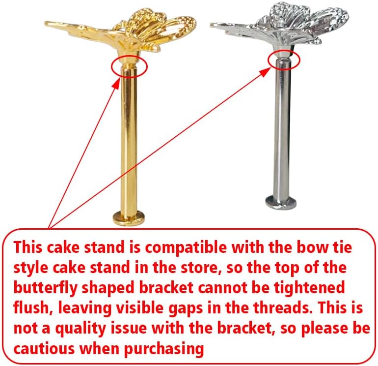 3 Sets 3-Tier Cupcake Stand Hardware Fittings, Zinc Alloy Cake Plate Stands Handle Fittings, Metal Cake Stand, alternate view