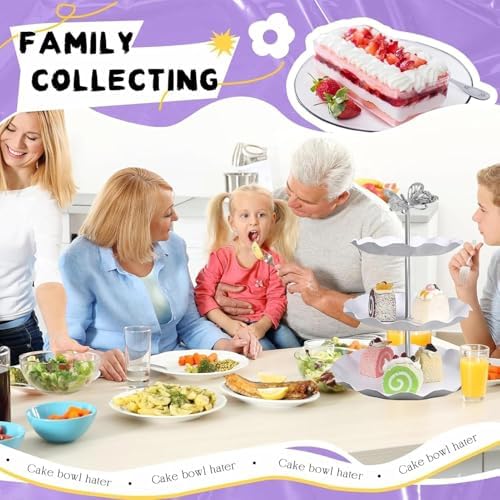 3 Sets 3-Tier Cupcake Stand Hardware Fittings, Zinc Alloy Cake Plate Stands Handle Fittings, Metal Cake Stand, alternate view