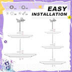 3 Sets 3-Tier Cupcake Stand Hardware Fittings, Zinc Alloy Cake Plate Stands Handle Fittings, Metal Cake Stand, alternate view