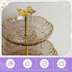 3 Sets 3-Tier Cupcake Stand Hardware Fittings, Zinc Alloy Cake Plate Stands Handle Fittings, Metal Cake Stand, alternate view