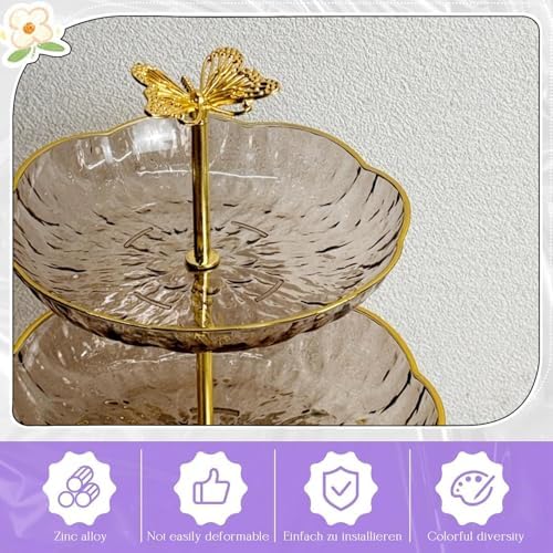 3 Sets 3-Tier Cupcake Stand Hardware Fittings, Zinc Alloy Cake Plate Stands Handle Fittings, Metal Cake Stand, alternate view
