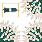 3 Sets Christmas Lights, 150 Count 33 FT Each Mini String Lights, Clear Green Wire Fairy Light, 120V UL
