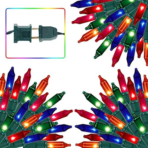 3 Sets Christmas Lights, 150 Count 33 FT Each Mini String Lights, Green Wire Fairy Lights, 120V UL Certified