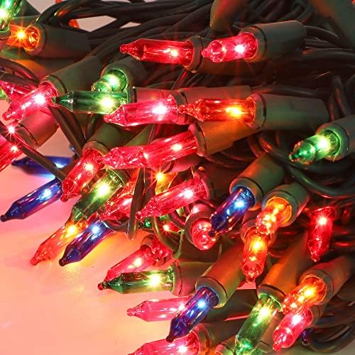 3 Sets Christmas Lights, 150 Count 33 FT Each Mini String Lights, Green Wire Fairy Lights, 120V UL Certified, alternate view