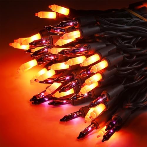 3 Sets Halloween Lights, 29ft 150 Count Black Wire Fairy Mini Lights, 120V UL Certified Incandescent Light, alternate view 5