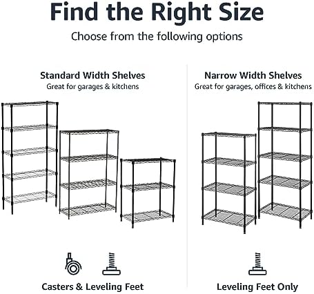 3-Shelf Adjustable Heavy Duty Steel Wire Rack Storage Shelving Organizer with Storage Space, Versatility and, alternate view