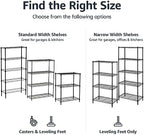 3-Shelf Adjustable Heavy Duty Steel Wire Rack Storage Shelving Organizer with Storage Space, Versatility and, alternate view