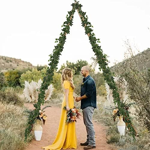 3 Strands Odorless Artificial Ivy Vines Kit, 71" Silk Ivy Garland with Green Leaves, Fake Hanging Plants, alternate view 2