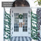 3 Strands Odorless Artificial Ivy Vines Kit, 71" Silk Ivy Garland with Green Leaves, Fake Hanging Plants, alternate view 5