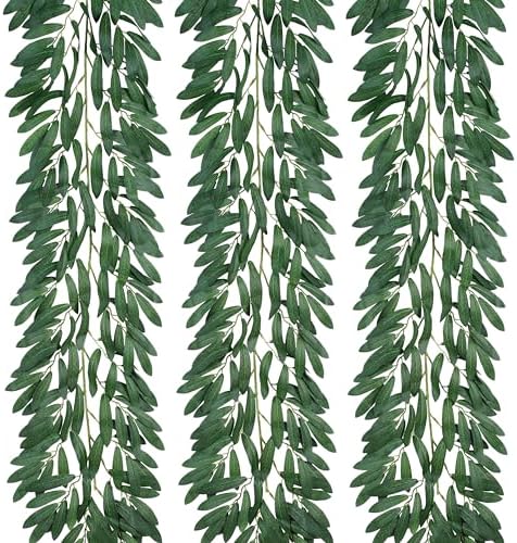 3 Strands Odorless Artificial Vines, 6.5FT Silk Ivy Garland, Fake Greenery Hanging Plants, Decoration for Party