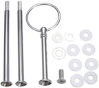 3 Tier 13" Cake Stand Fruit Heavy Plate Handle Fittings Round Hardware Rod Stand Holder in Silver