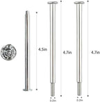 3 Tier 14" Heavy Metal Cake Stand Holder Fruit Plate Stand Fitting Hardware Rod (Silver_Rose) in Silver, alternate view 3